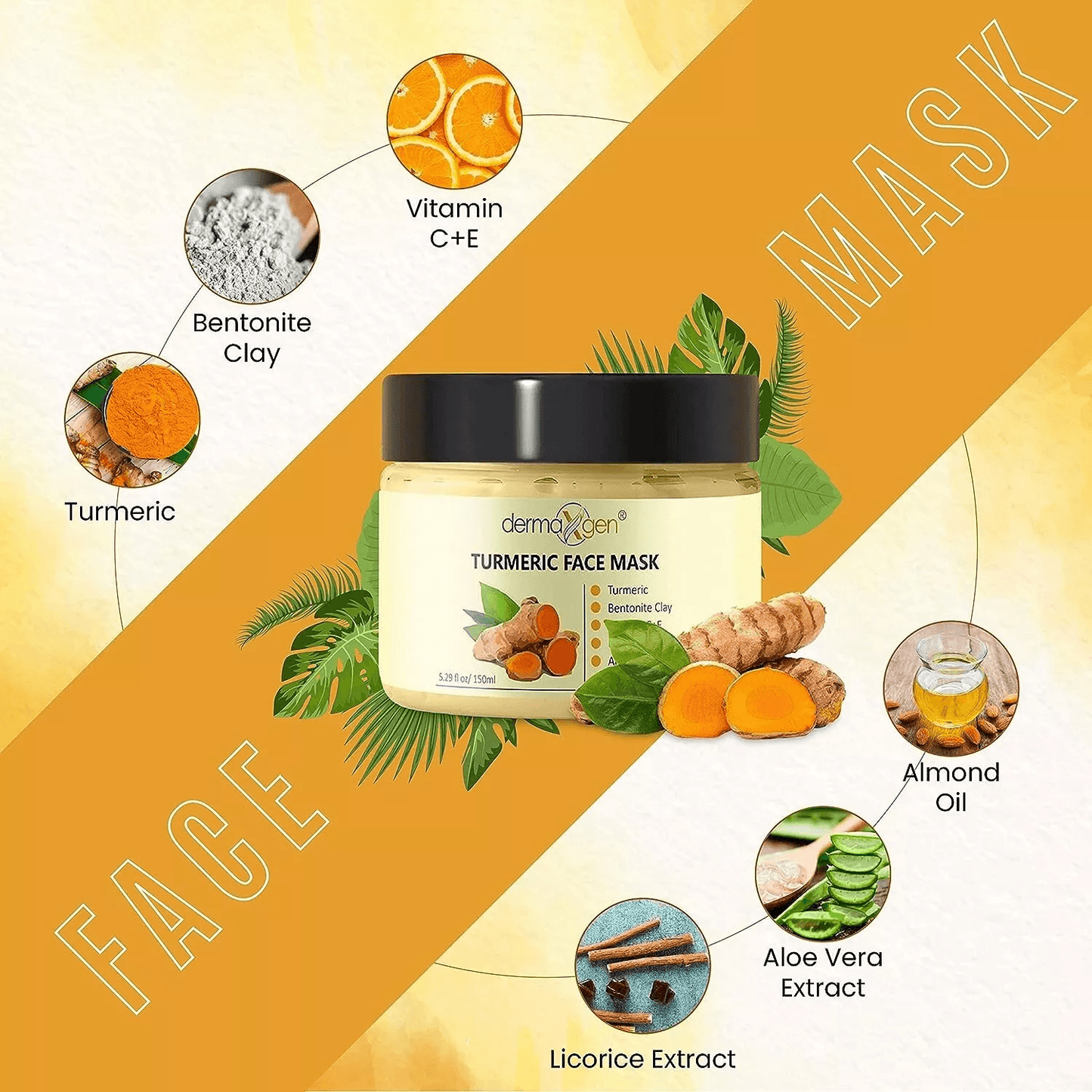 Turmeric Face Mask For Pigmentation Blemish Correction  Dark Spot Removal  Brightens  Heals Skin Na 1