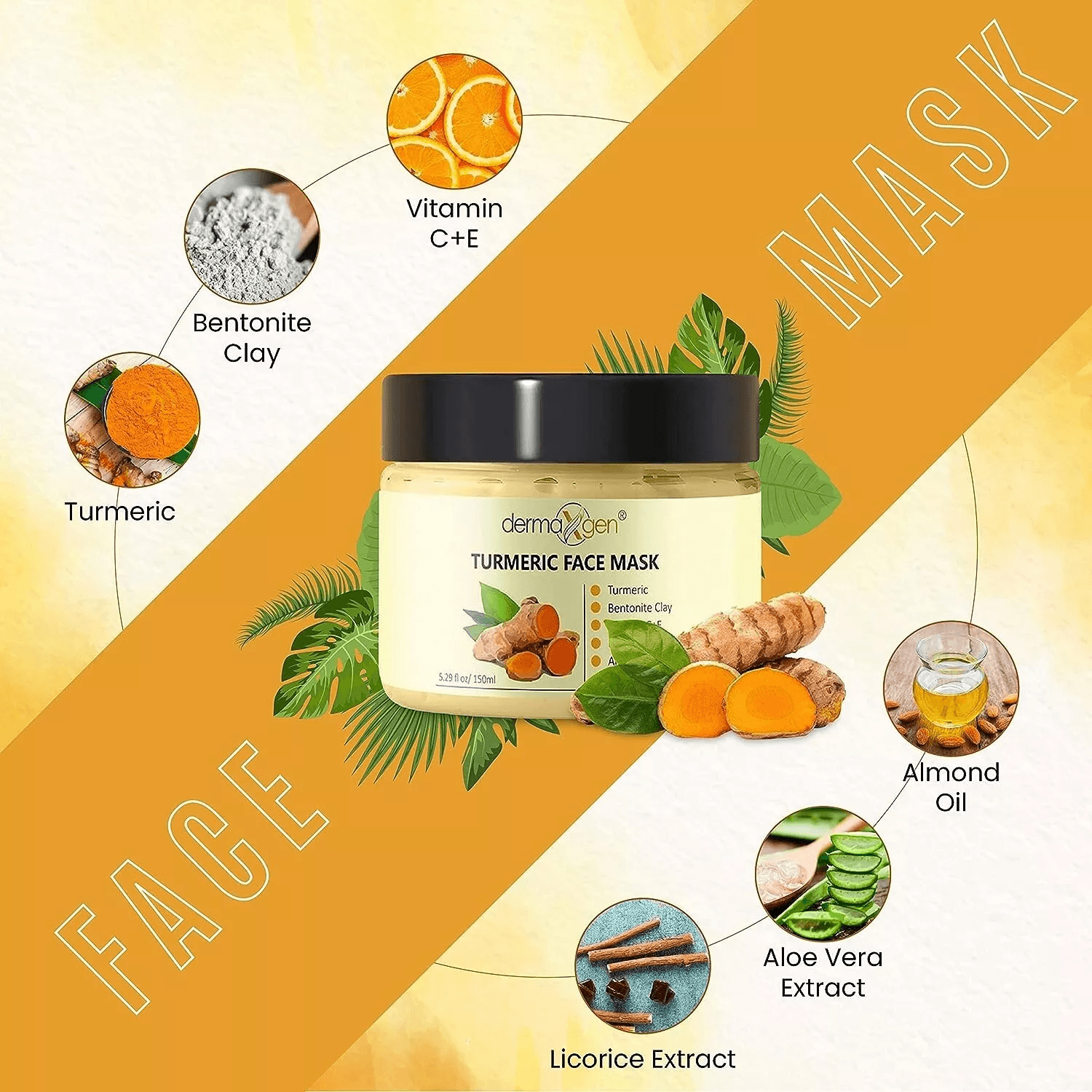 Turmeric Face Mask For Pigmentation Blemish Correction  Dark Spot Removal  Brightens  Heals Skin Na 1