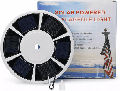 Solar Powered Flag Pole Light  26 LED AutoActivated Super Bright Outdoor Waterproof Illumination 5