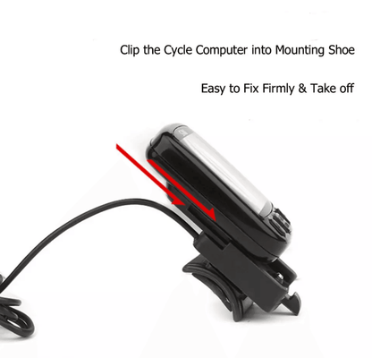 Bike Speedometer  Odometer Waterproof Digital Cycle Computer With LCD Display MPHKMH 2