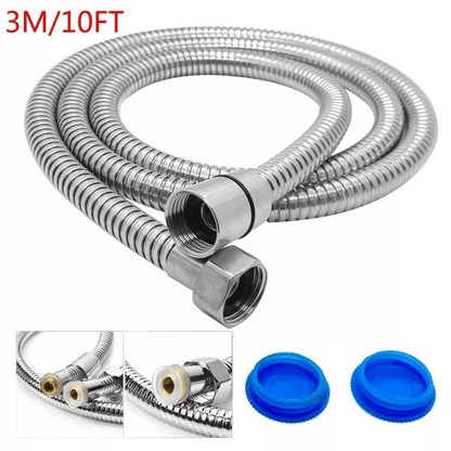 Extra Long Stainless Steel Handheld Shower Hose Flexible Bathroom Replacement Tube 6