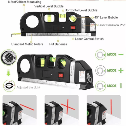 Multipurpose Laser Leveling Tool Wall Spirit Level Line Measurement For Home Projects 2