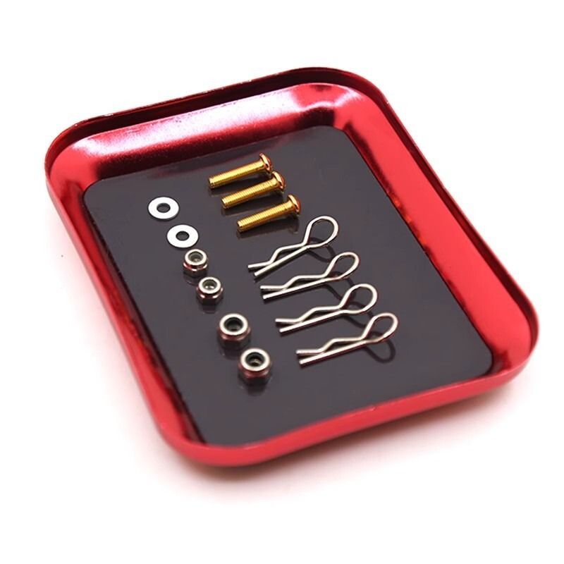 9IMOD Magnetic Screw Tray Aluminum Alloy RC Screw Organizer with NonSlip Pad for RC Airplane Car
