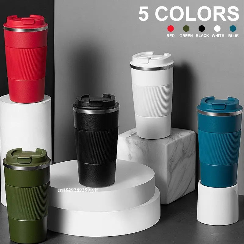 Stainless Steel Reusable Coffee Cup Reusable Travel Coffee Mug for Office & Car