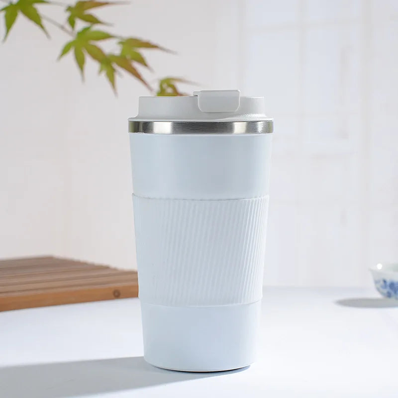 Stainless Steel Reusable Coffee Cup Reusable Travel Coffee Mug for Office & Car