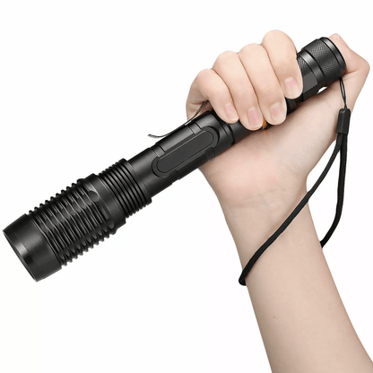 Police Tactical XML LED High Powered 5Zoom Flashlight Waterproof Rechargeable 5 Modes Zoomable Torc 3