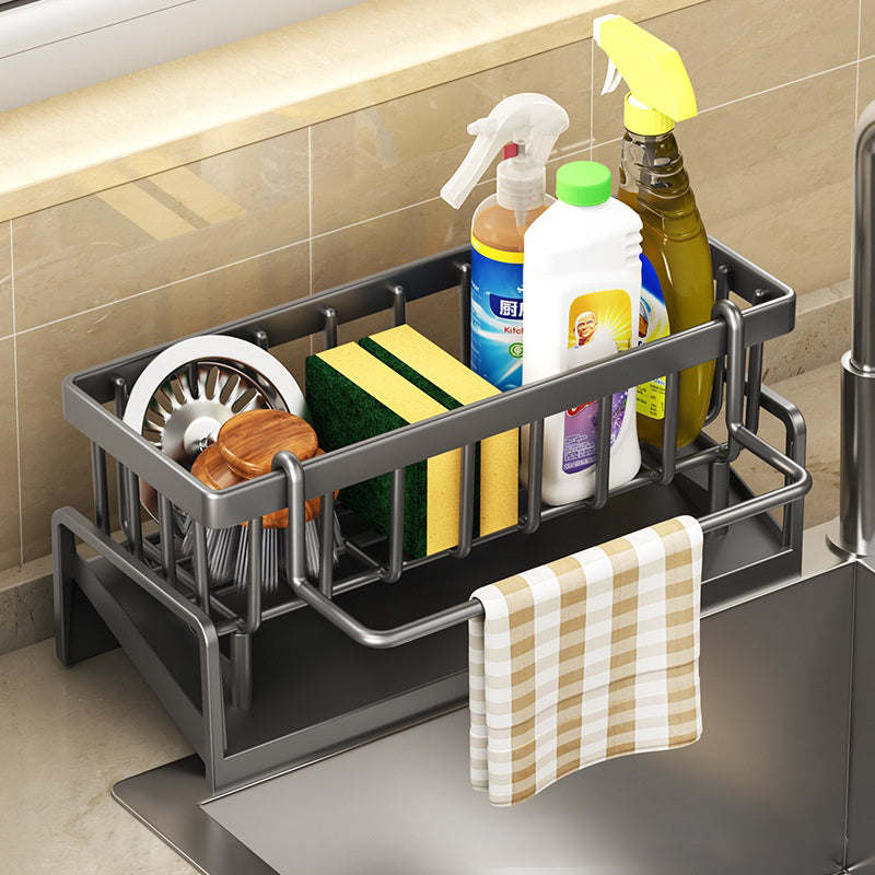 Kitchen Sponge Rack Organizer Multifunctional Sink Shelf for Rag Dishcloth  Detergent Storage  S