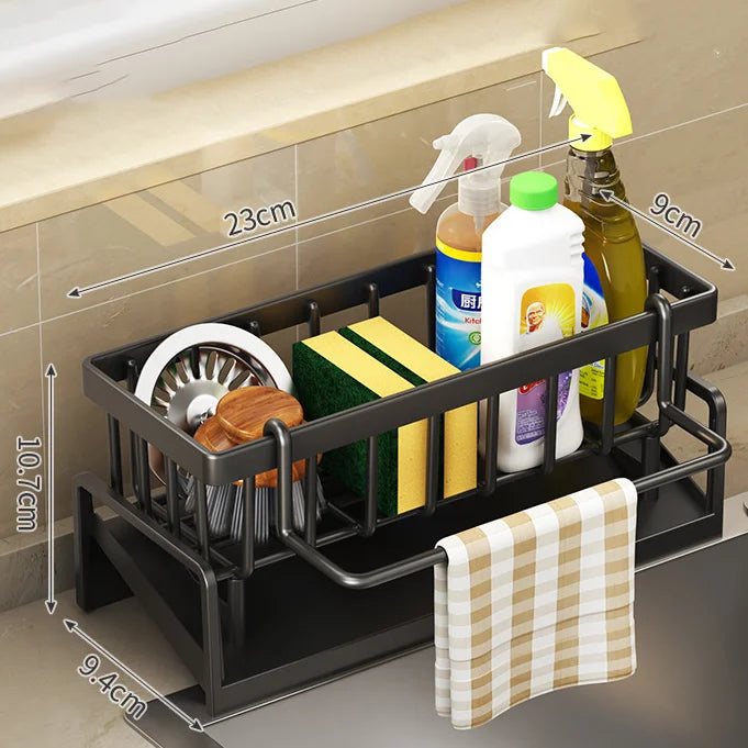 Kitchen Sponge Rack Organizer Multifunctional Sink Shelf for Rag Dishcloth  Detergent Storage  S