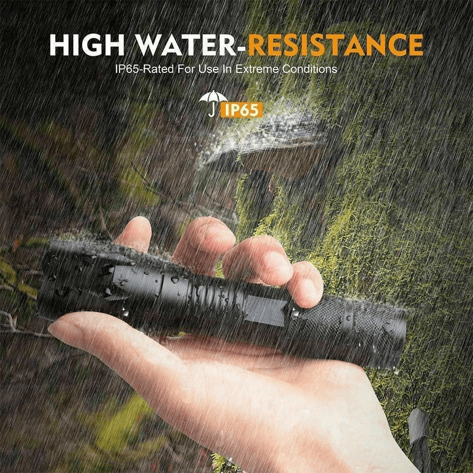 Military Grade LED Tactical Flashlight Zoomable Torch Light For Camping  Emergency Use 3
