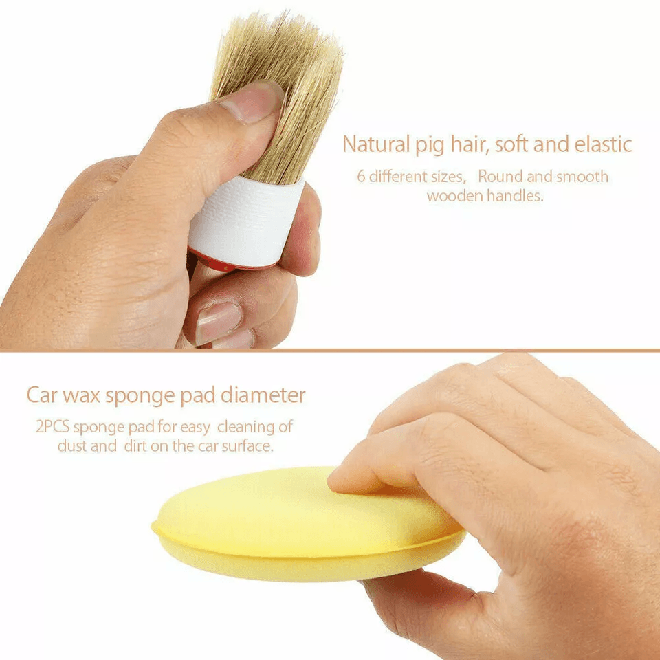 Professional Car Detailing Brush Wash Auto Cleaning Kit Engine  Wheel Clean Set With Bristle Wire   7