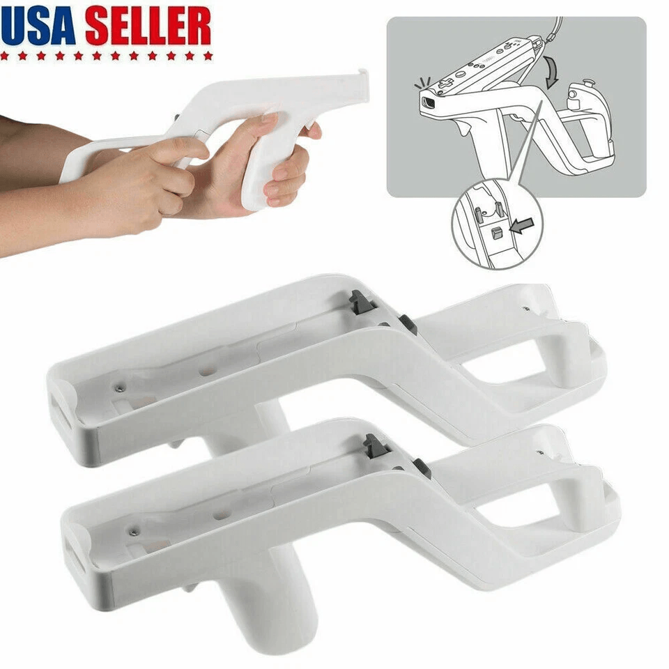 2PCS Zapper Gun For Nintendo Wii Remote  Wiimote Controller  Shooting Game Accessory Grip Handle At 3