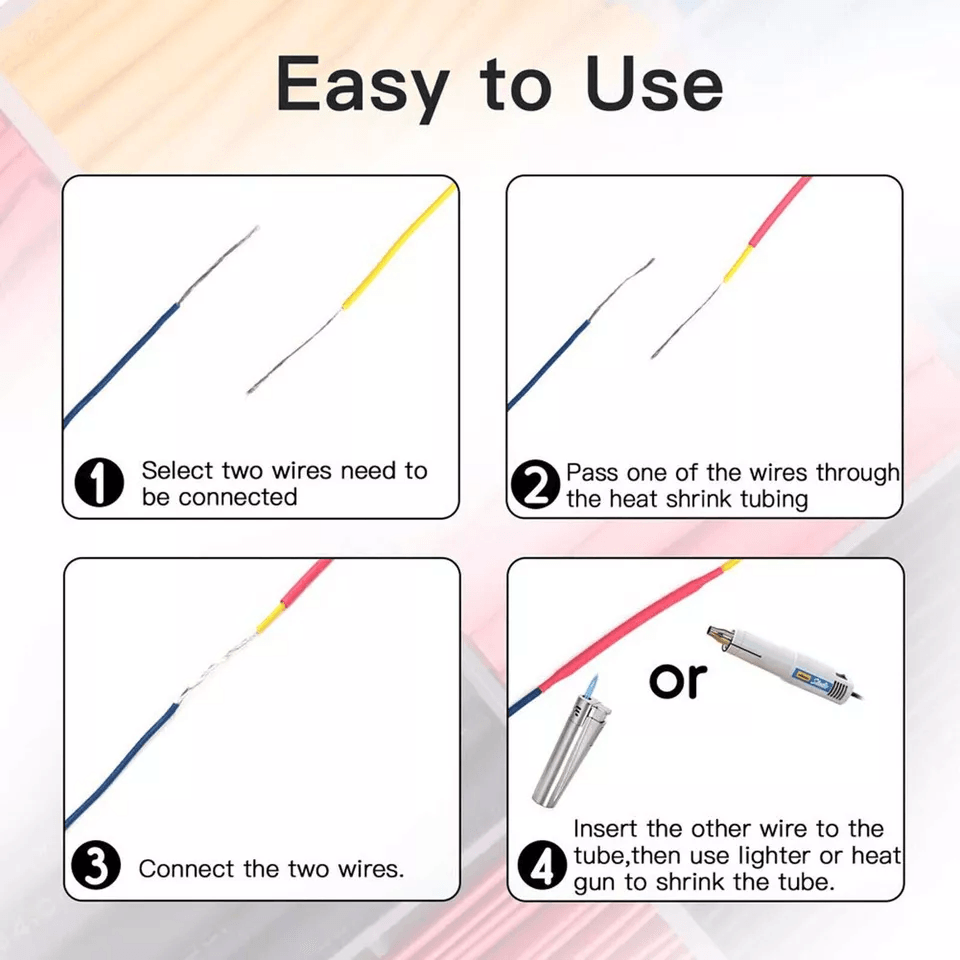 Heat Shrink Tubing Sleeve Wire Cable Assortment Kit For Automotive Electrical Repair 2
