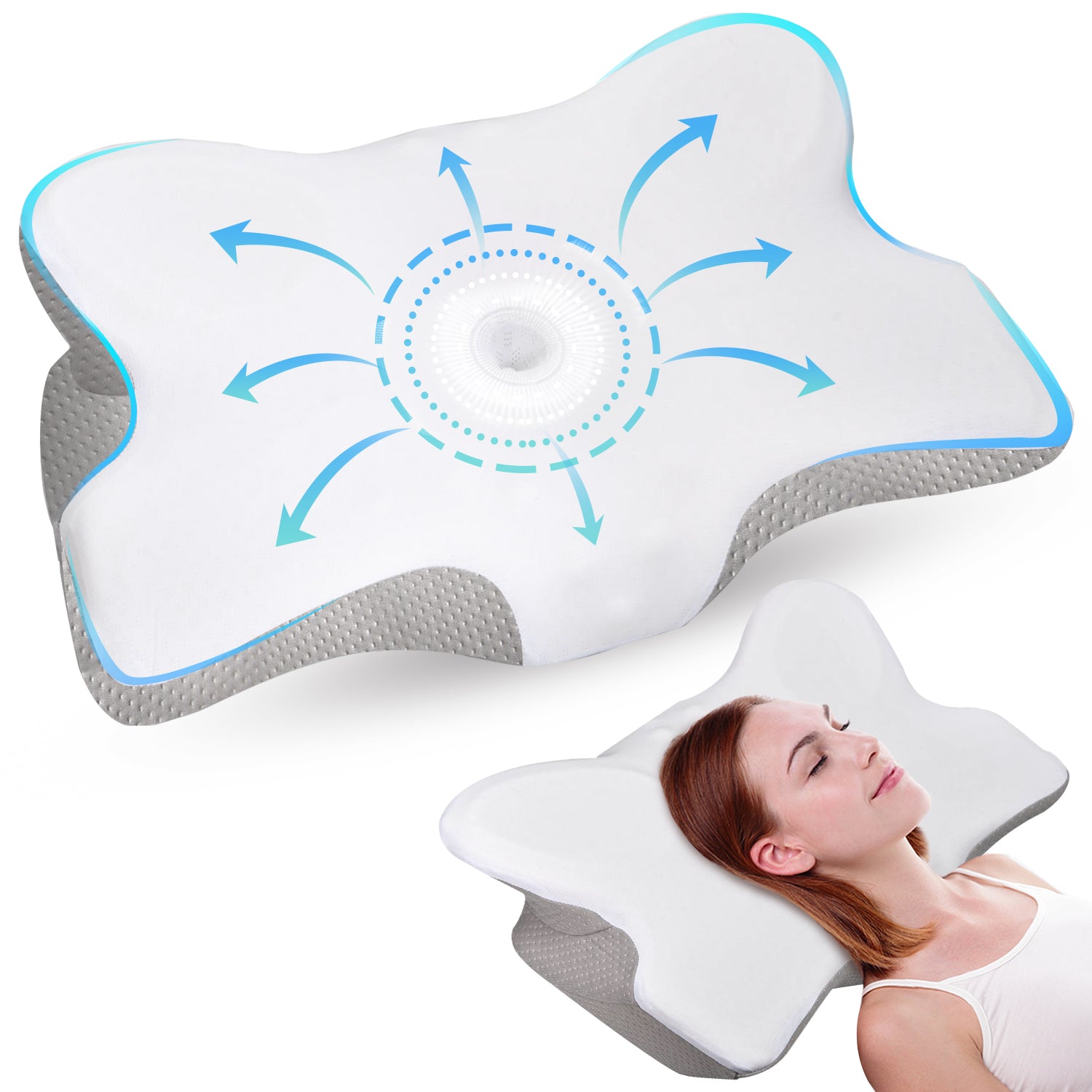 Memory Foam Neck Pillow Orthopedic Cervical Support for Pain Relief  Ergonomic Sleeping Pillow