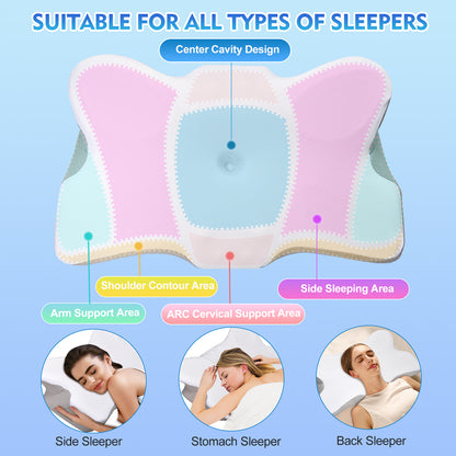 Memory Foam Neck Pillow Orthopedic Cervical Support for Pain Relief  Ergonomic Sleeping Pillow