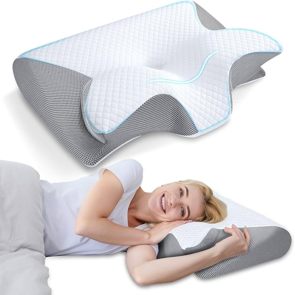 Memory Foam Neck Pillow Orthopedic Cervical Support for Pain Relief  Ergonomic Sleeping Pillow