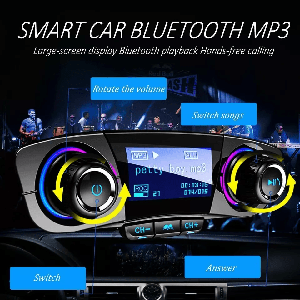Wireless Bluetooth Car FM Transmitter MP3 Player With USB Charger HandsFree Radio Adapter Kit For M 2