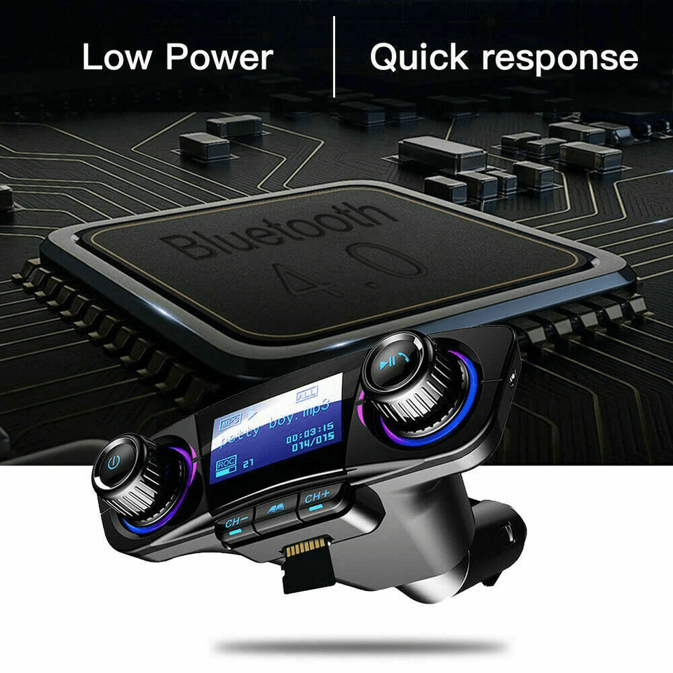 Wireless Bluetooth Car FM Transmitter MP3 Player With USB Charger HandsFree Radio Adapter Kit For M 4