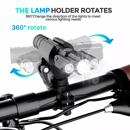 USB Rechargeable LED Bicycle Headlight Bike Head Light Front Lamp Set With Rear Tail Light For Nigh 5