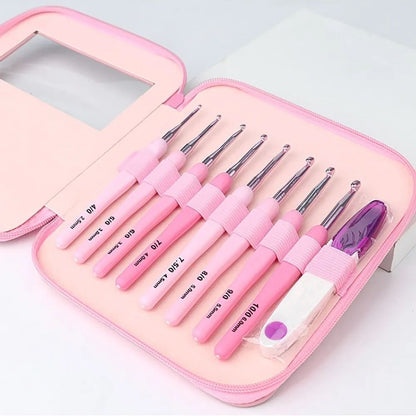 Crochet Tools Set Soft Handle Ergonomic Hooks for Smooth Crocheting & Crafting