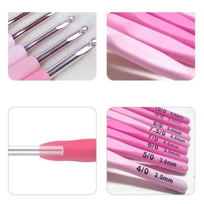 Crochet Tools Set Soft Handle Ergonomic Hooks For Smooth Crocheting  Crafting 4