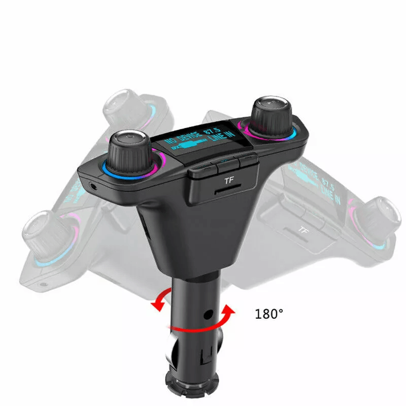 Bluetooth Car FM Transmitter MP3 Player Hands Free Radio Adapter Kit With Dual USB Charger And LED  6