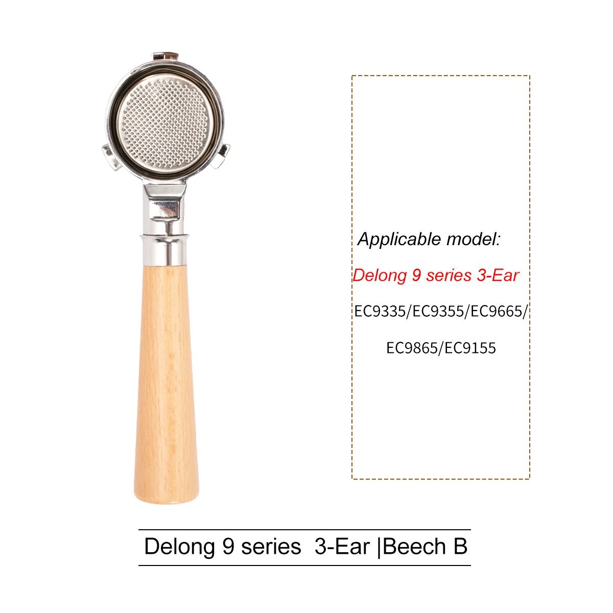 Professional Bottomless Portafilter For DeLonghi Espresso Machine Coffee Handle  Filter Basket Repl 20