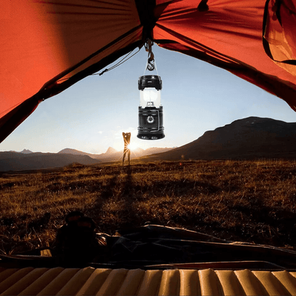 USB Solar Portable LED Flashlight Rechargeable Camping Light MultiMode Foldable Lantern Lamp For Ou 3