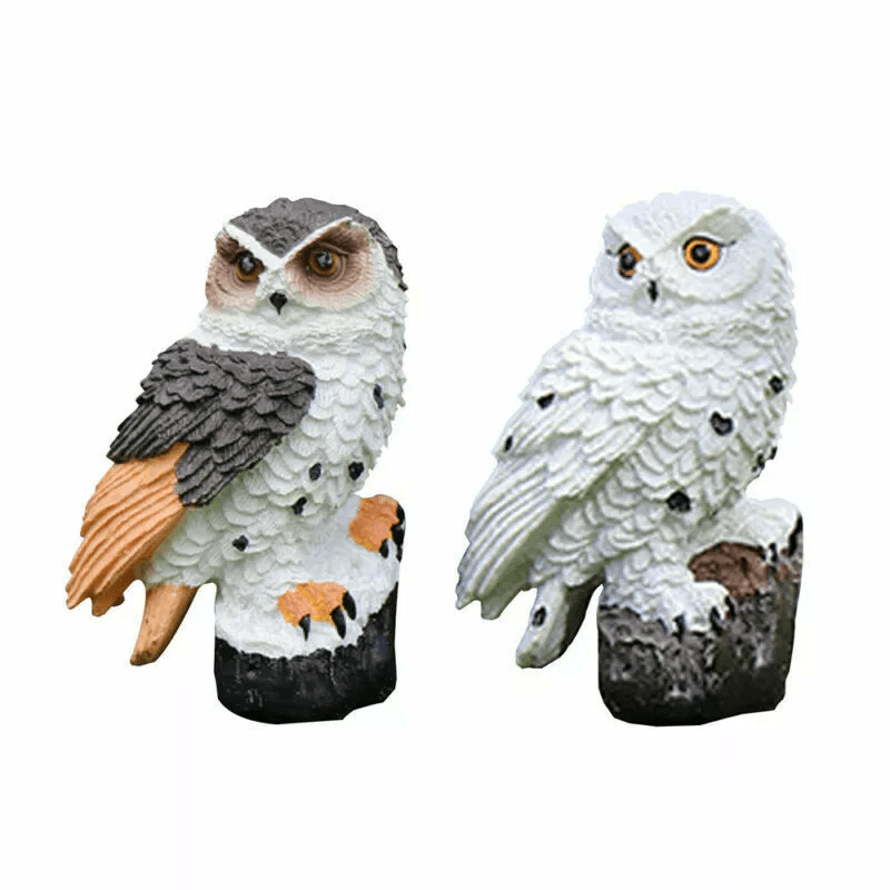 Solar Owl Stake Lights Decorative Outdoor Yard Lighting For Garden Lawn  Pathway 4