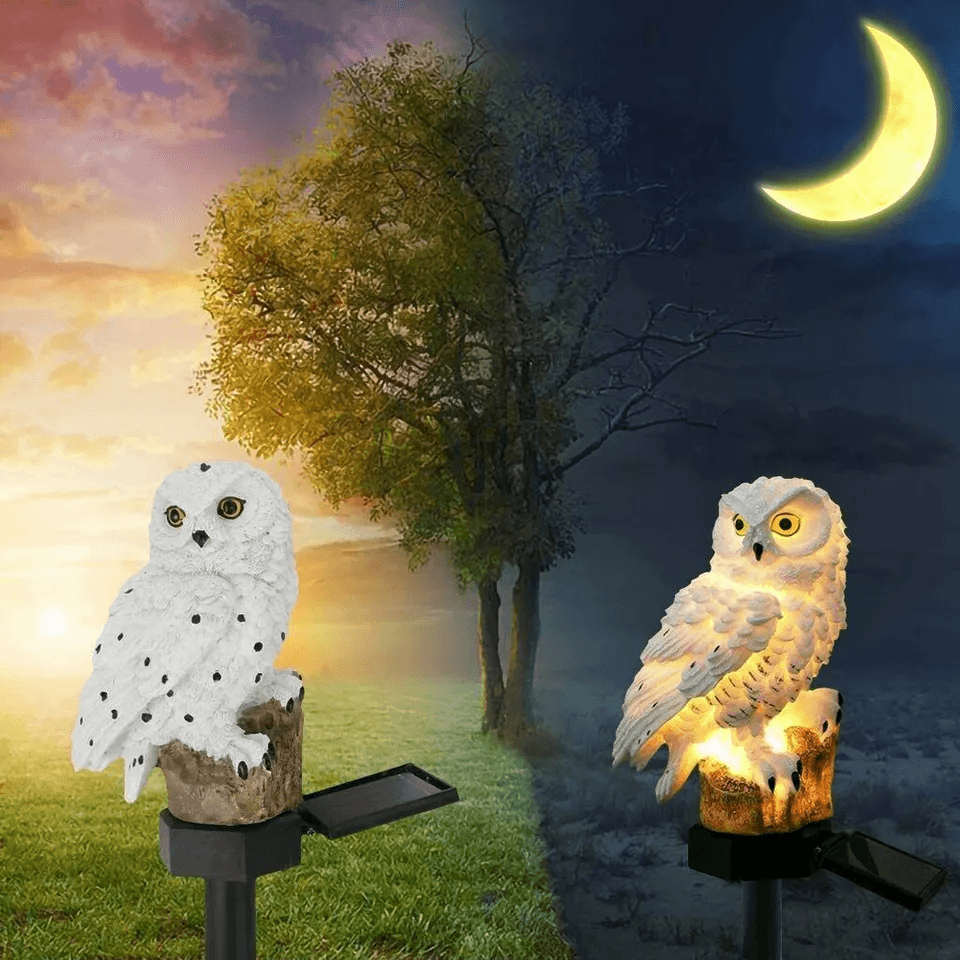 Solar Owl Stake Lights Decorative Outdoor Yard Lighting For Garden Lawn  Pathway 2