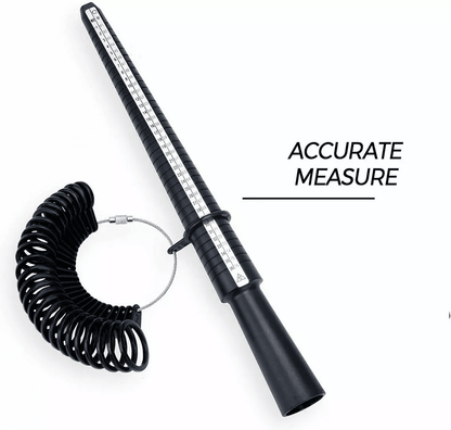 Ring Sizer Gauge Mandrel Set, Plastic Finger Sizing Measure Stick for Jewelry Making
