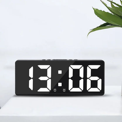 Voice Control Digital Alarm Clock With Temperature Display Snooze  Night Mode 1224H AntiDisturb Des 3