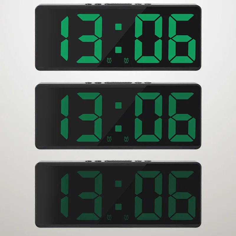 Voice Control Digital Alarm Clock With Temperature Display Snooze  Night Mode 1224H AntiDisturb Des 11