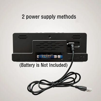 Voice Control Digital Alarm Clock With Temperature Display Snooze  Night Mode 1224H AntiDisturb Des 12
