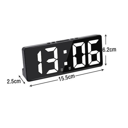 Voice Control Digital Alarm Clock With Temperature Display Snooze  Night Mode 1224H AntiDisturb Des 14