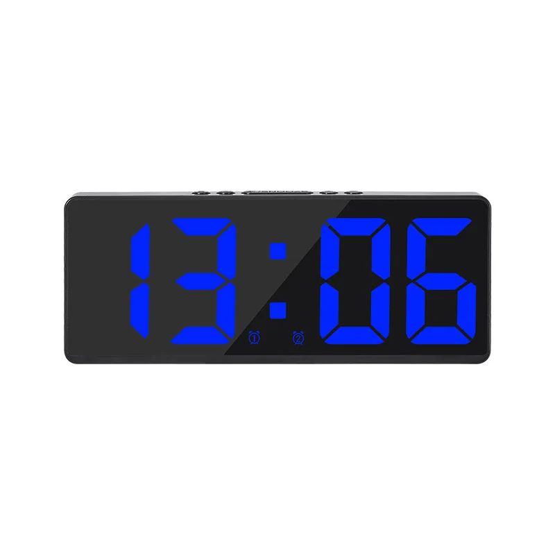 Voice Control Digital Alarm Clock With Temperature Display Snooze  Night Mode 1224H AntiDisturb Des 20