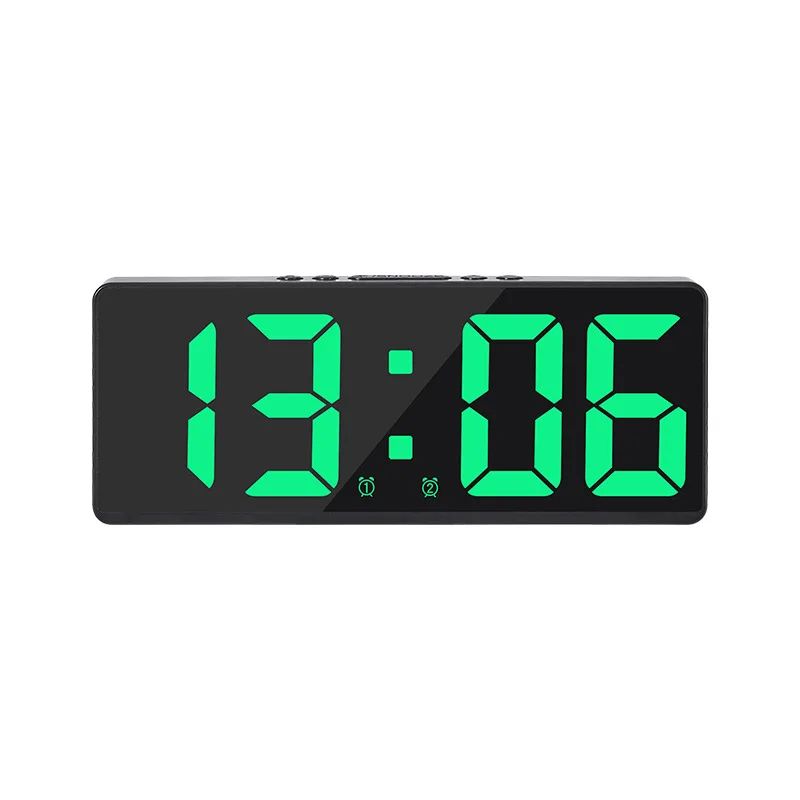 Voice Control Digital Alarm Clock With Temperature Display Snooze  Night Mode 1224H AntiDisturb Des 18