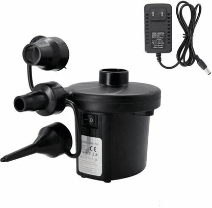 Portable Air Pump for Inflatables, Electric Air Mattress Pump with Nozzles for Bed, Pool Floats, Boats & Outdoor Use