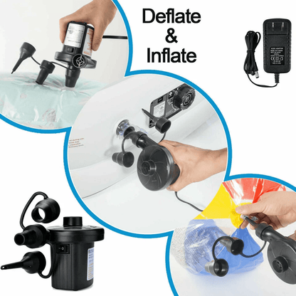Portable Air Pump For Inflatables Electric Air Mattress Pump With Nozzles For Bed Pool Floats Boats 4