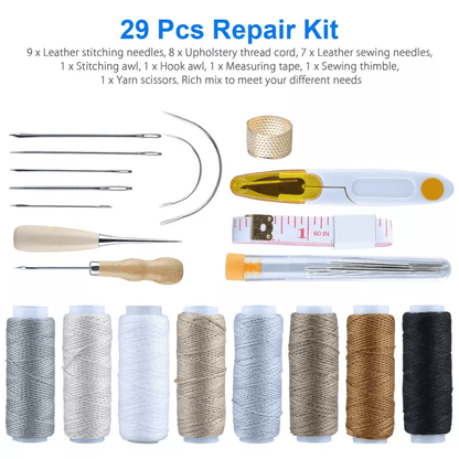 Leather Waxed Thread Sewing Kit Complete Hand Stitching Tools With Needles Awl  Accessories For DIY 1