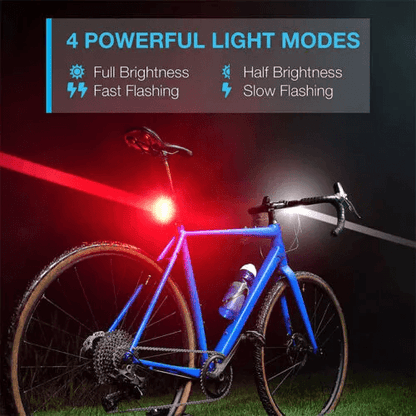 2 Set USB Rechargeable LED Bicycle Headlight  Taillight  Waterproof Front Rear Bike Lamp Set For Ni 2