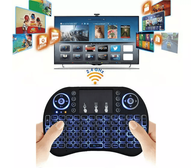 Wireless Mini Keyboard  Touchpad Remote Compatible With Smart TV Android TV Box PC 1