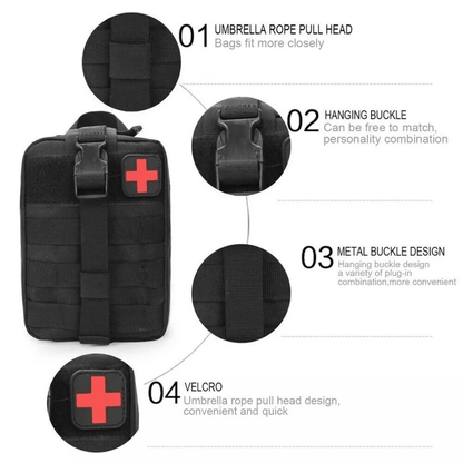 Tactical First Aid Kit  Rip Away MOLLE EMT IFAK Survival Pouch Bag  MilitaryGrade Medical Organizer 2