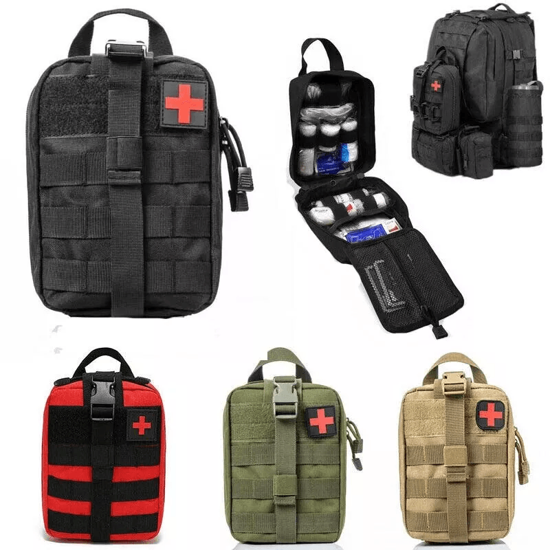 Tactical First Aid Kit – Rip Away MOLLE EMT IFAK Survival Pouch Bag – Military-Grade Medical Organizer