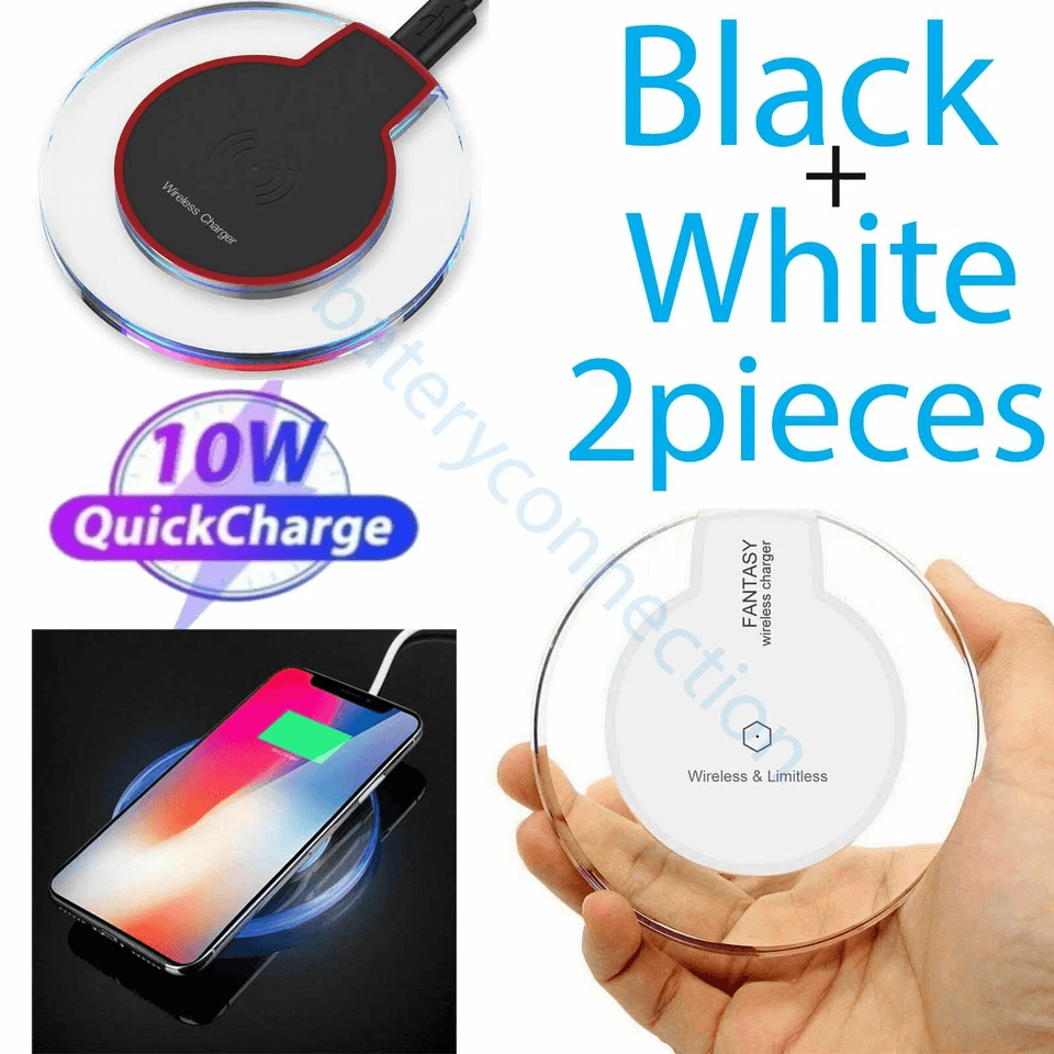 Qi Wireless Fast Charger Charging Pad Dock Wireless Charging Station for Samsung Galaxy, iPhone, Android Cell Phones