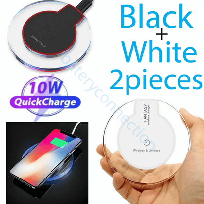 Qi Wireless Fast Charger Charging Pad Dock Wireless Charging Station for Samsung Galaxy, iPhone, Android Cell Phones