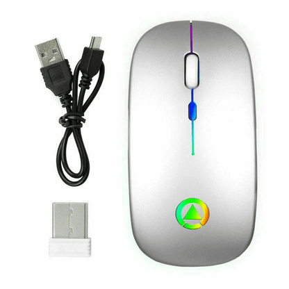 Wireless Optical Mouse USB Rechargeable RGB Cordless Mice For PC  Laptop 5
