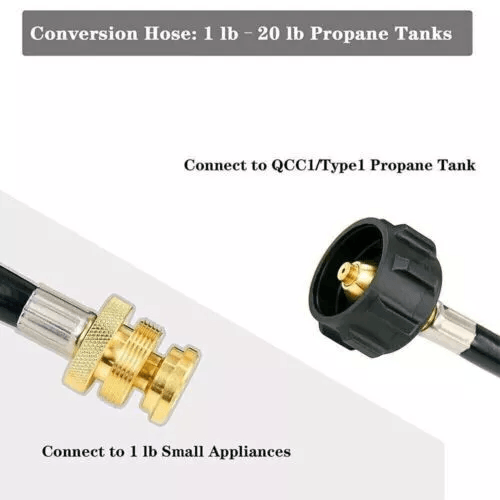 Propane Regulator Hose Replacement  46Ft Adapter For Mr Heater Big Buddy Outdoor  Indoor Use 6