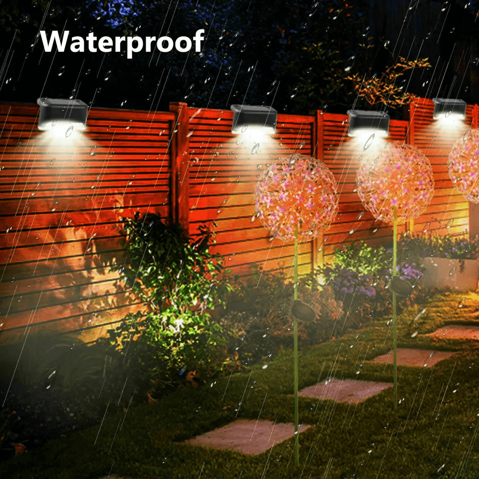 Solar LED Deck Lights For Outdoor Garden Patio Railing Decks  Path Lighting Weatherproof  EnergyEff 3