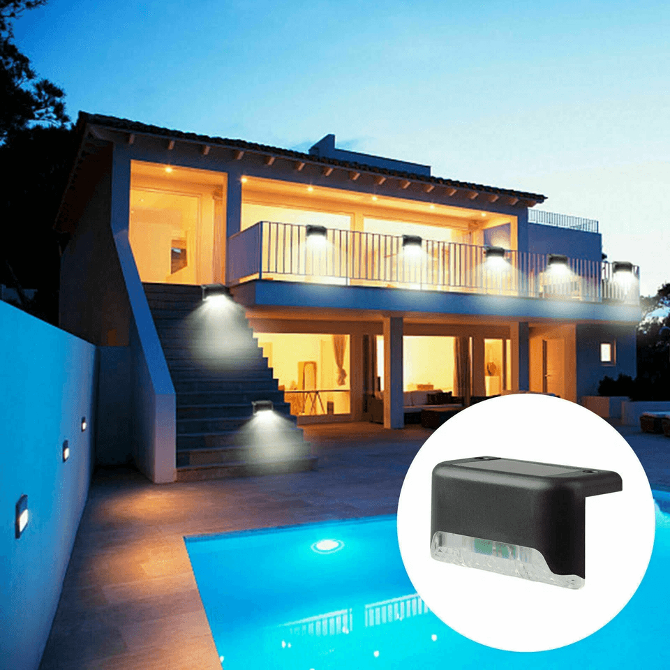 Solar LED Deck Lights For Outdoor Garden Patio Railing Decks  Path Lighting Weatherproof  EnergyEff 2