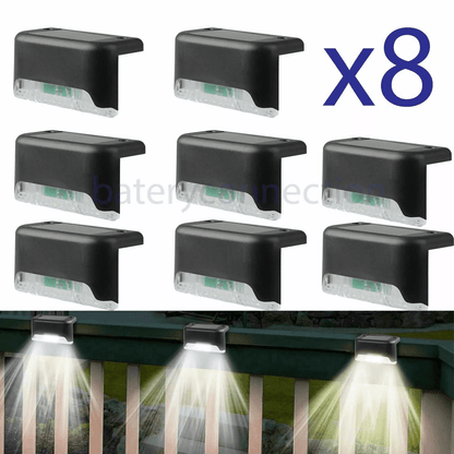 Solar LED Deck Lights for Outdoor Garden, Patio, Railing, Decks & Path Lighting, Weatherproof & Energy-Efficient